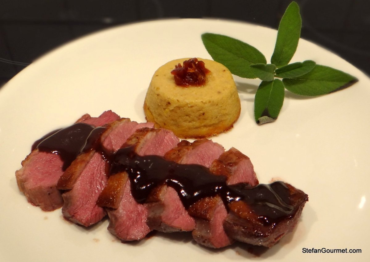 Duck Breast SousVide with Duck Red Wine DemiGlace Stefan's Gourmet Blog