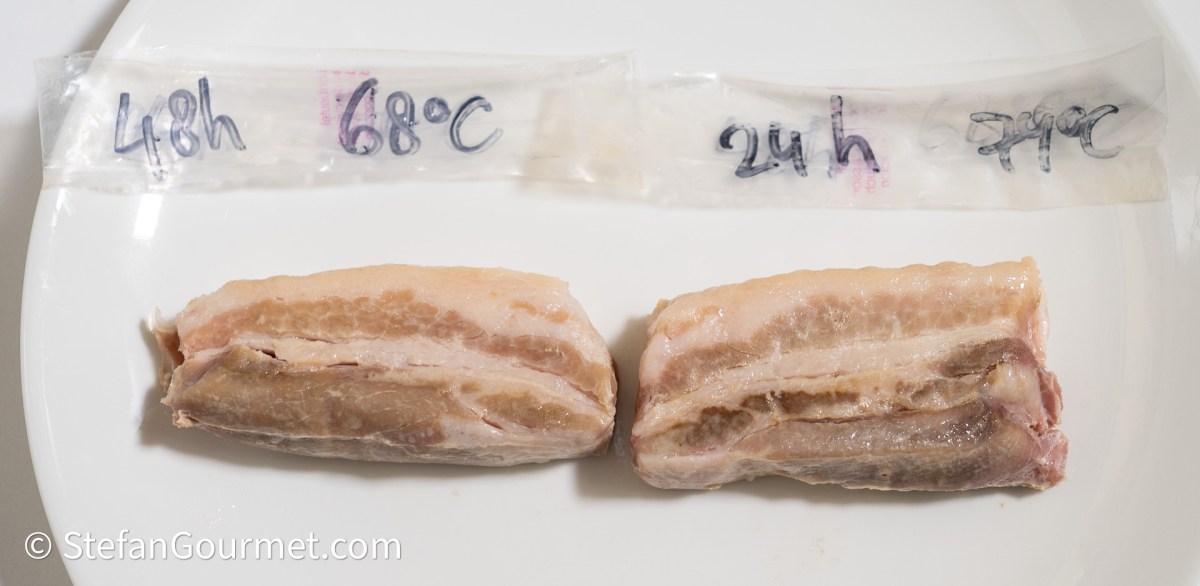 Pork Belly Sous Vide Time and Temperature Experiment, the Sequel