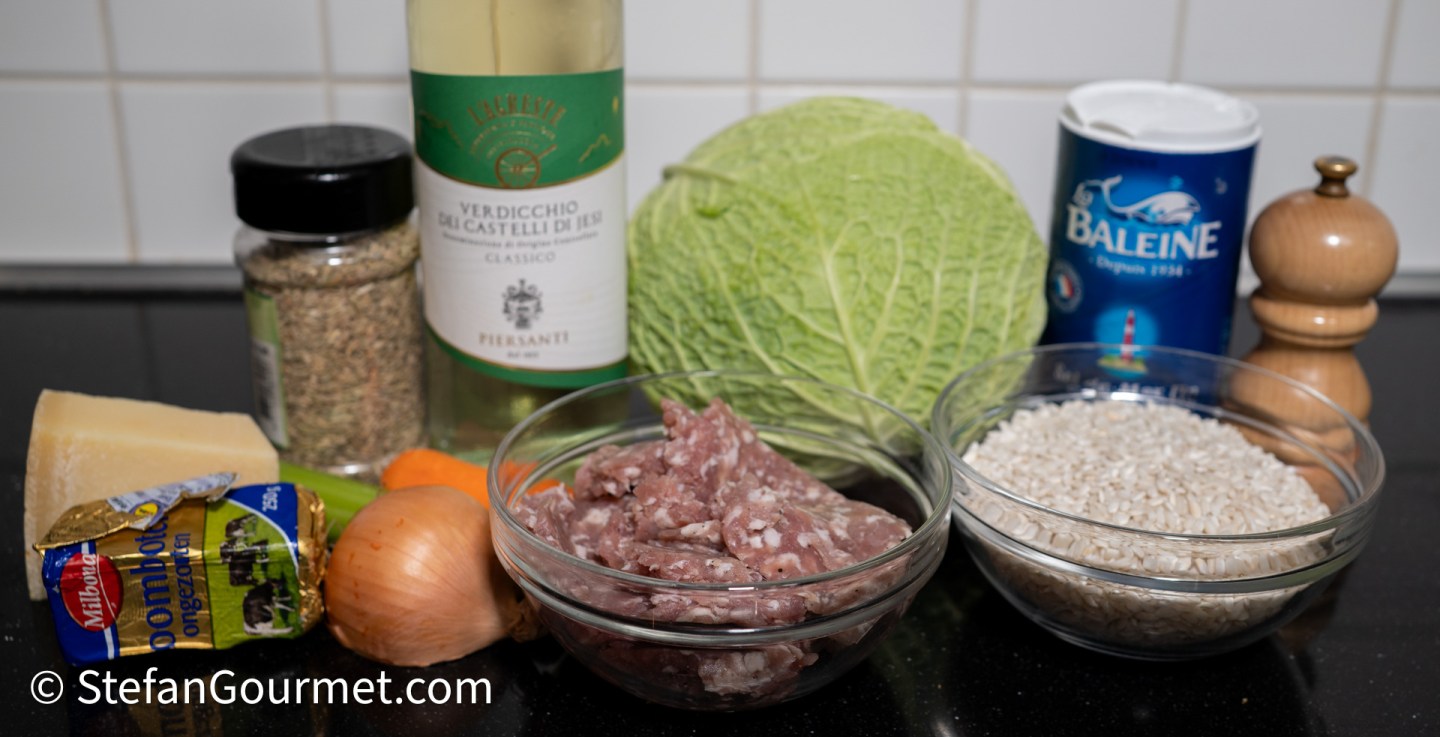 Risotto with Savoy Cabbage and Italian Sausage Recipe